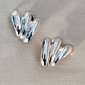 Vintage H-A Vendome Silver-tone Clip on Earrings